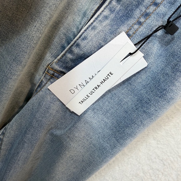 Dynamite Jeans Womens Size 26 Blue Ultra High Rise Flare Leg Hippie Light Wash - Picture 5 of 11